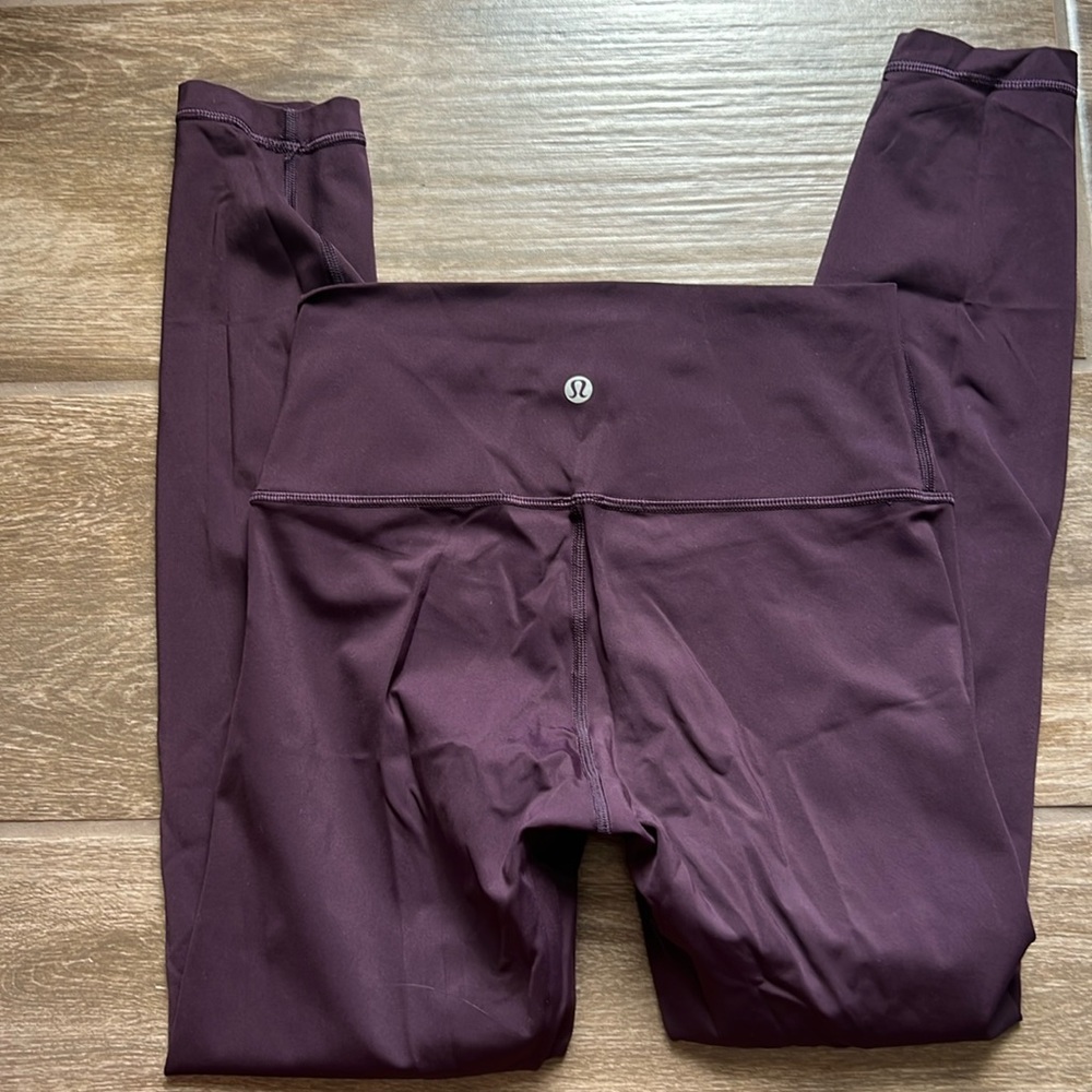 Eggplant colored Lululemon Aligns
